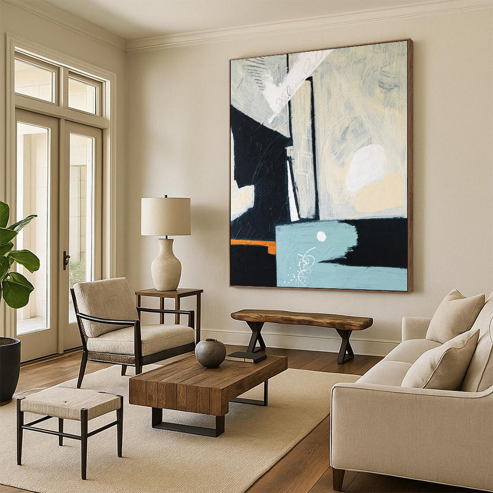 Ravishing Monumental Hand-Painted Abstract Wall Art: Beautify Your Entryway & Dining Room LargeART2378