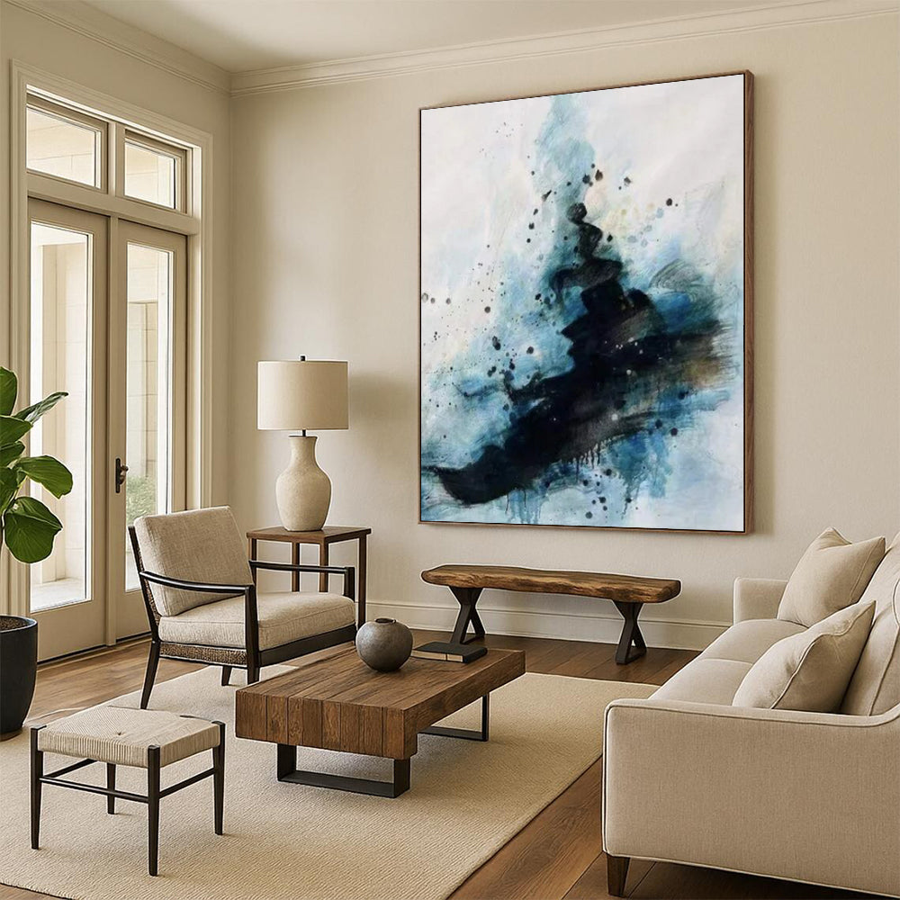 Huge-Scale Hand-Painted Abstract Art for Entryway & Hallway LargeART2306