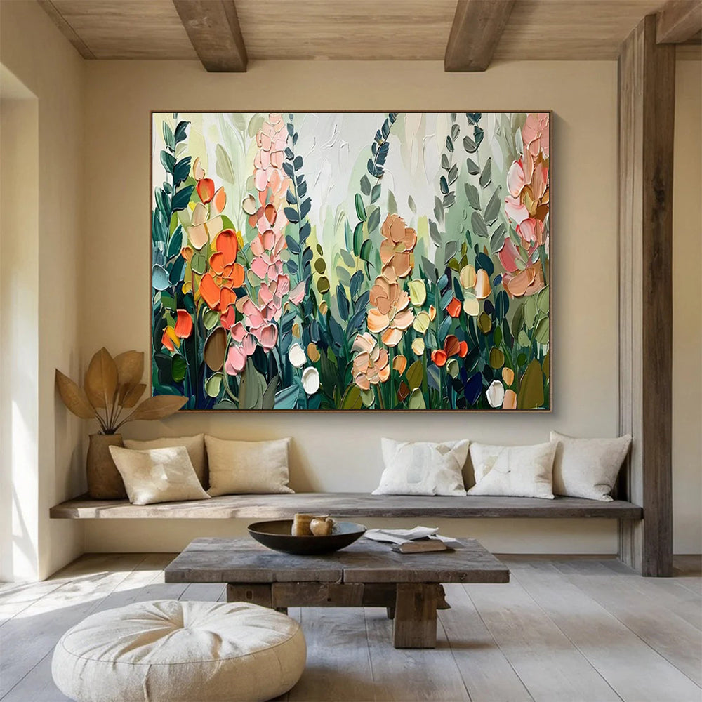 Large - Format Original Hand - Crafted Textured Abstract Wall Decor for Visual Attraction DKH801