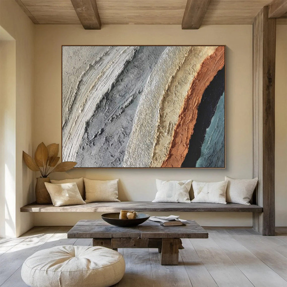 Colossal Hand - Painted Textured Abstract Wall Mural for Office & Living Room DKH619