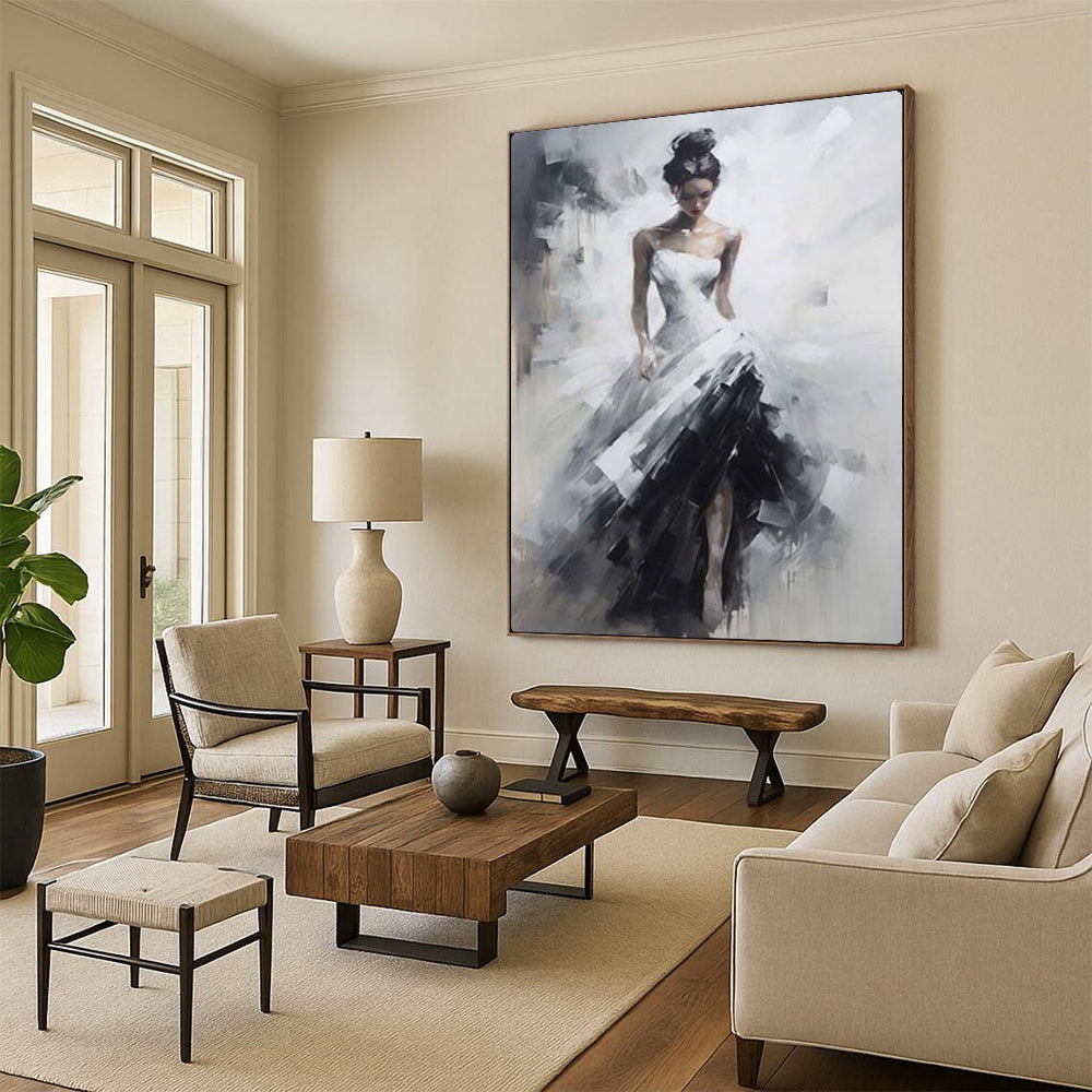 Hand-Painted Large-Scale Textured Abstract Wall Art for Living Room & Foyer LargeART2133