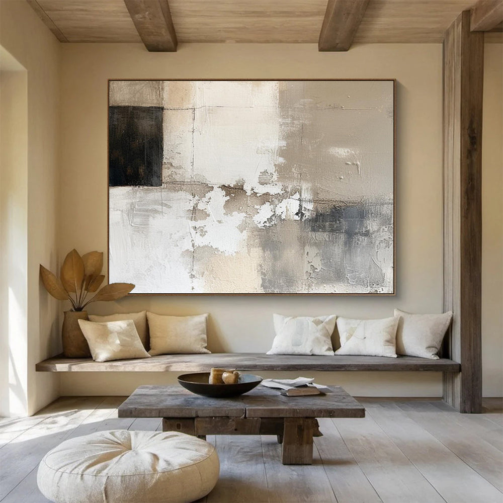 Large - Sized Textured Abstract Canvas for Bedroom & Hallway DKH504