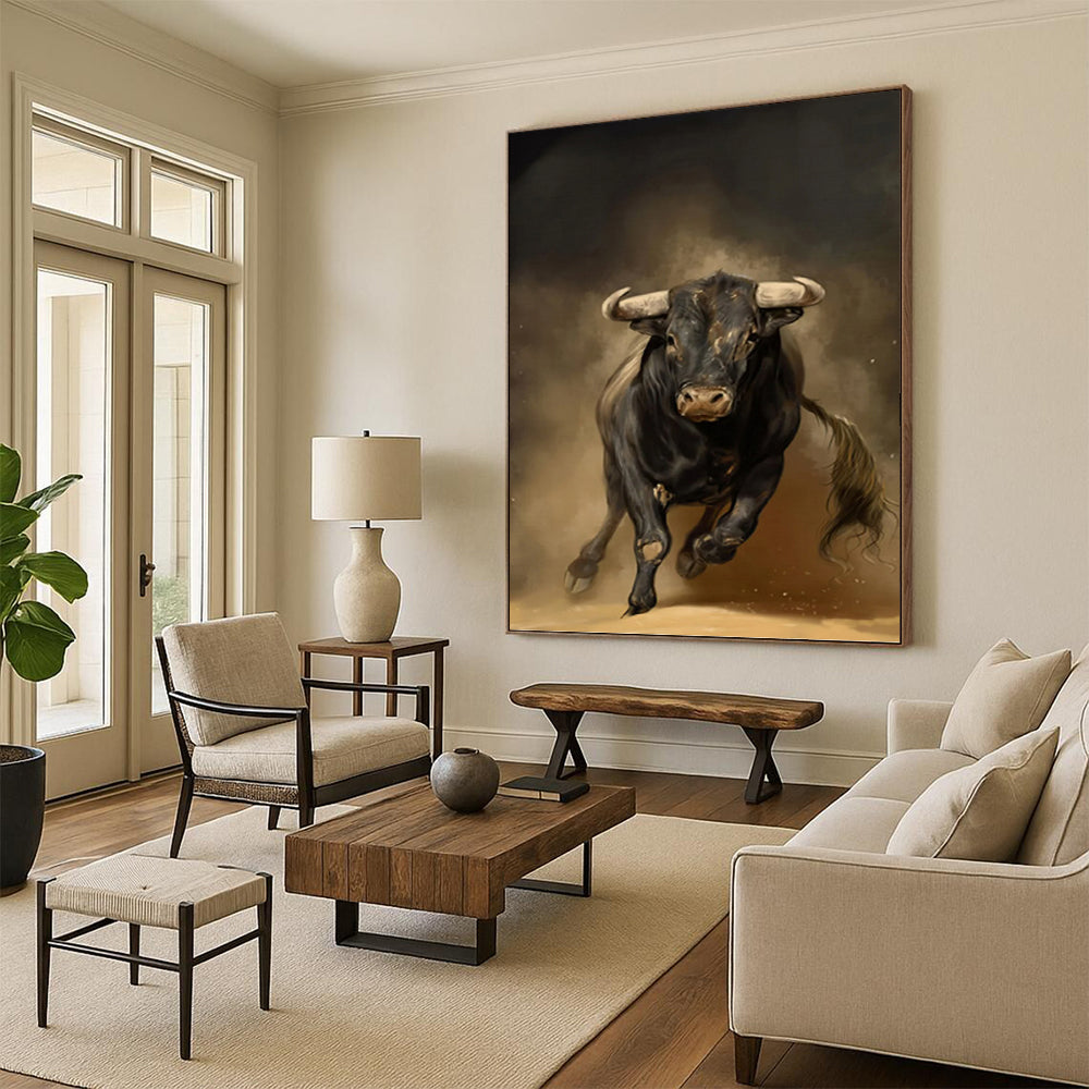 Large - Sized Exquisite Hand - Painted Textured Abstract Mural on Canvas for Bar & Hotel DKH1409