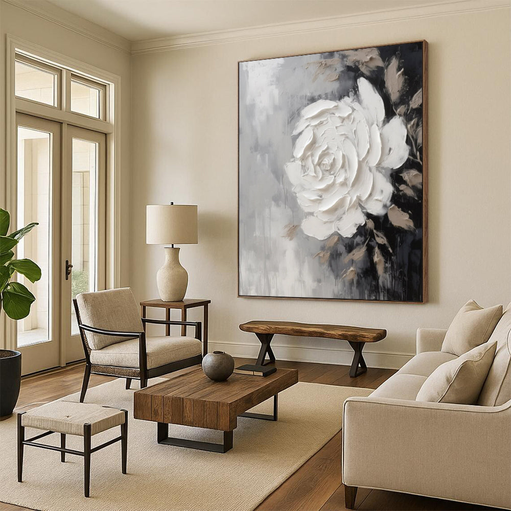 Large-Scale Textured Abstract Wall Art for Bedroom & Spa LargeART2104