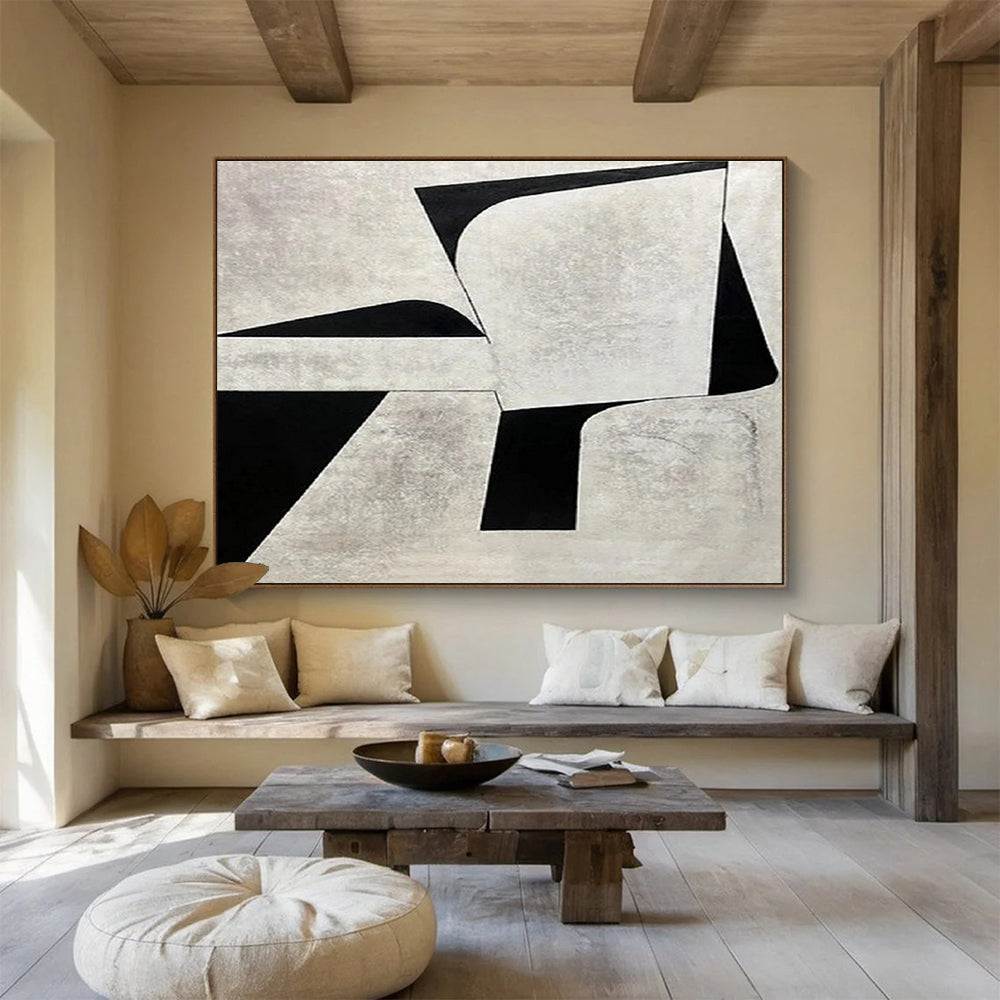 Immense - Sized Hand - Painted Textured Abstract Art for Office & Bar DKH582