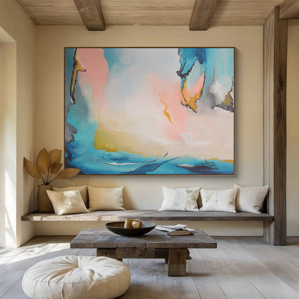 Custom - Crafted Oversized Abstract Art for Corporate Office DKH021