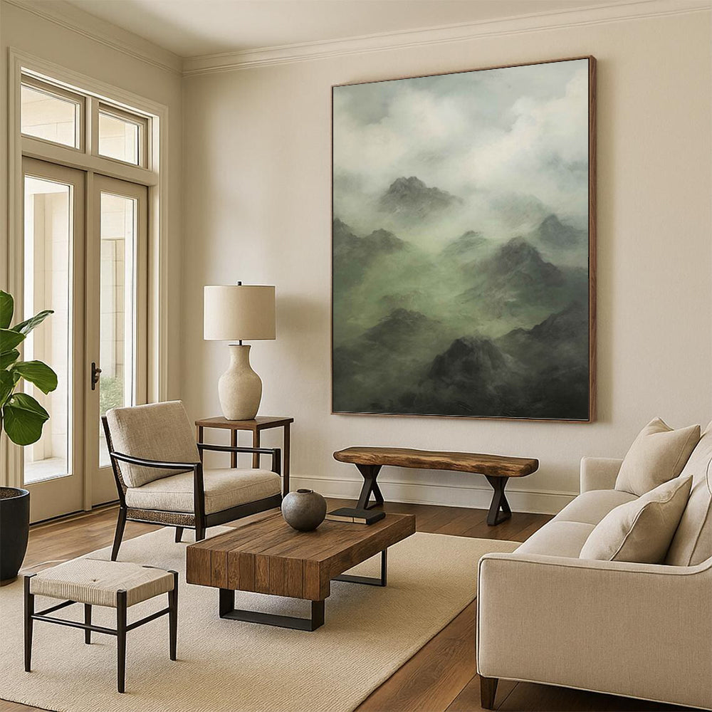 Gargantuan Hand - Painted Custom Abstract Painting (with Captivating Textures), for Dining Room and Hotel DKH1480