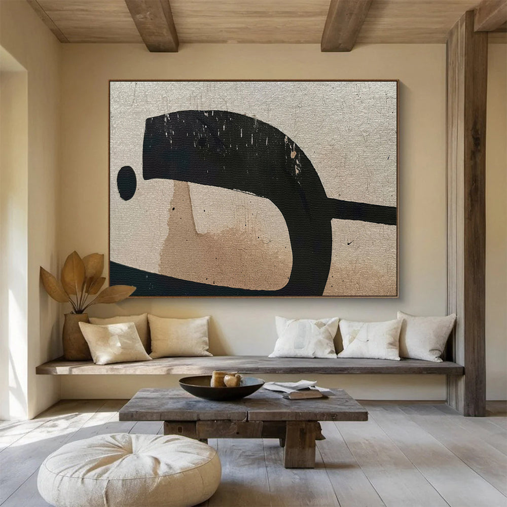 Oversized Hand - Painted Textured Abstract Wall Decor for Hallway & Living Room DKH587