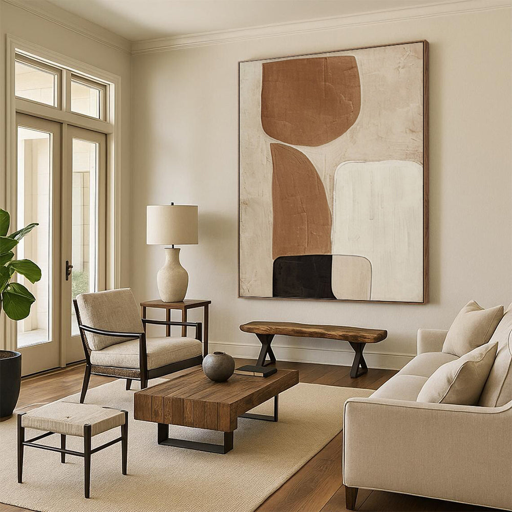Grandiose - Scale Hand - Painted Textured Custom Abstract Gem, Perfect for Bedroom and Dining Room DKH1494
