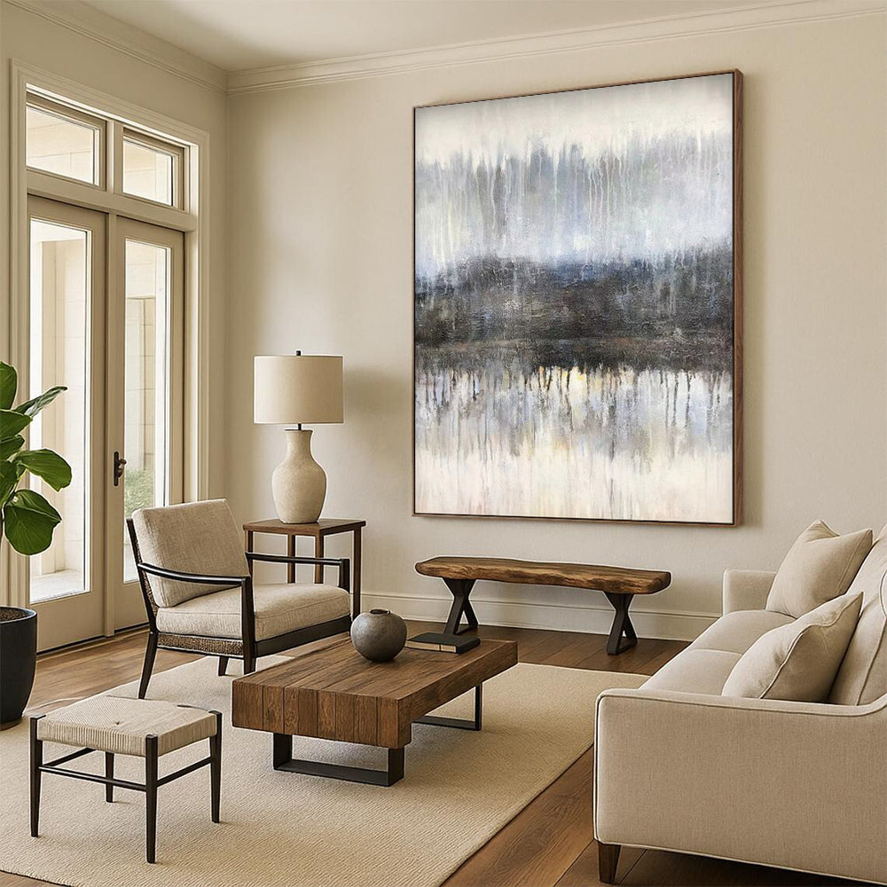 Large-Scale Textured Abstract Wall Art for Dining Room & Entryway LargeART2102