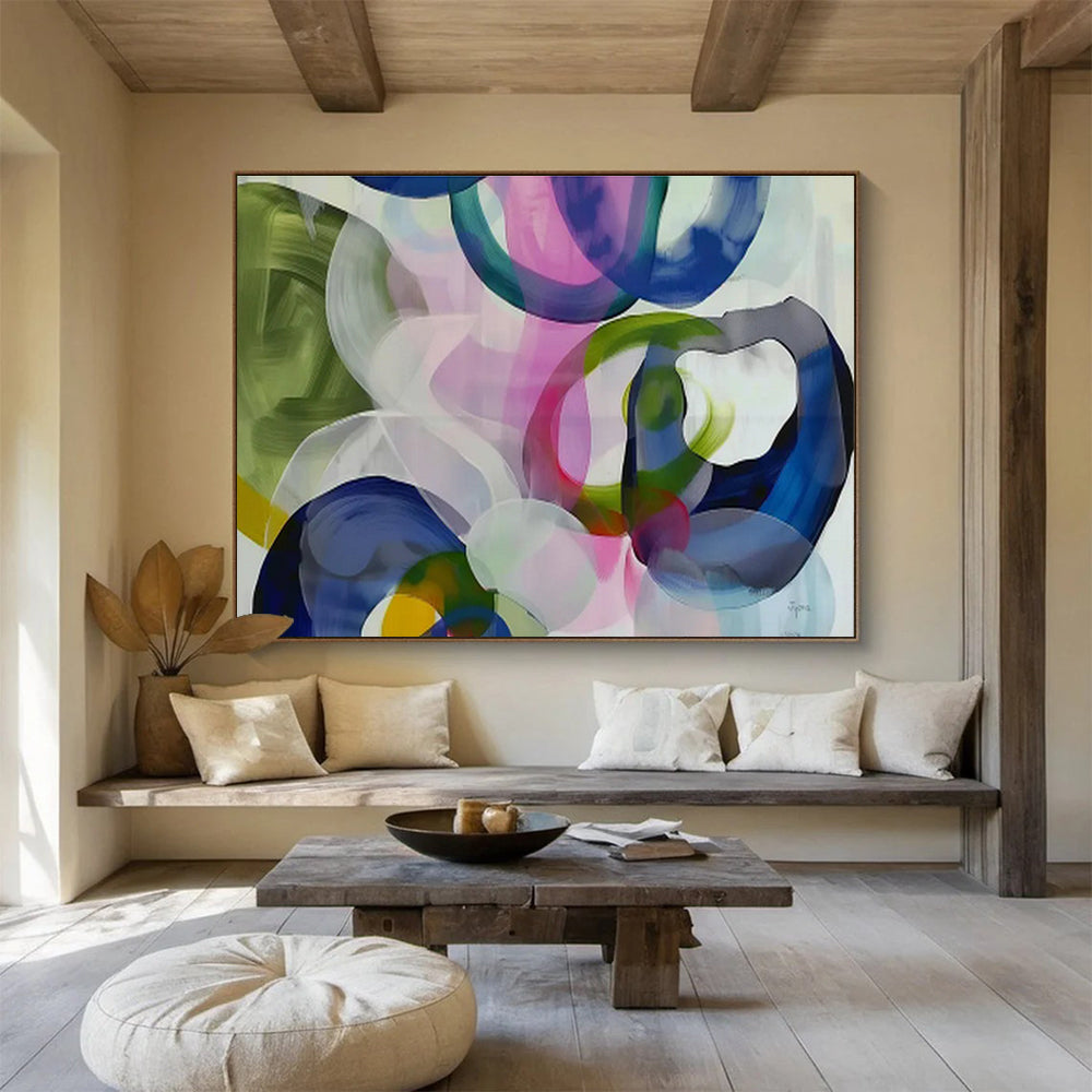 Enormous Abstract Wall Mural for Dining Room & Living Room DKH473