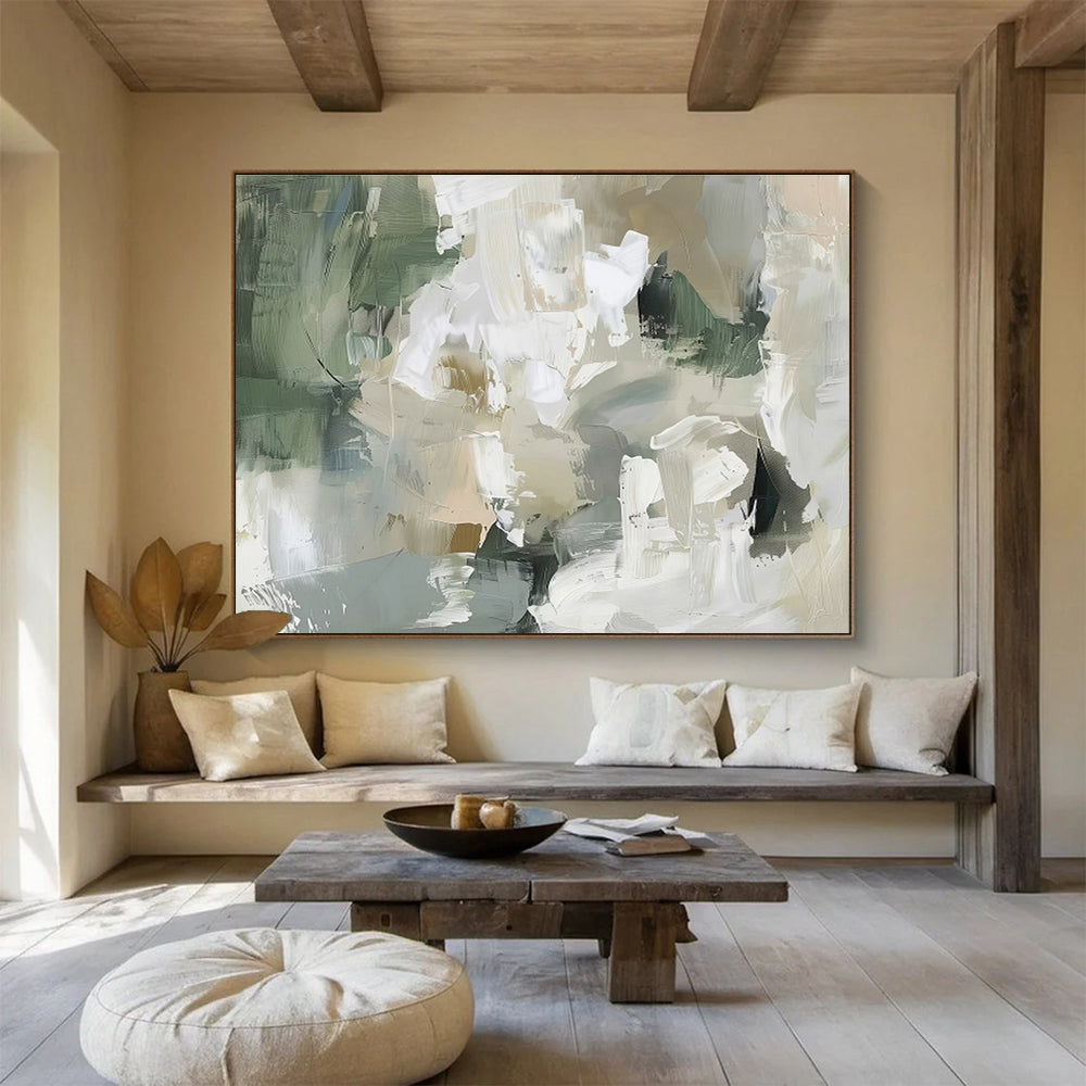 “Elegant Abstraction” Large - Sized Abstract Canvas for Bedroom & Dining Room DKH235