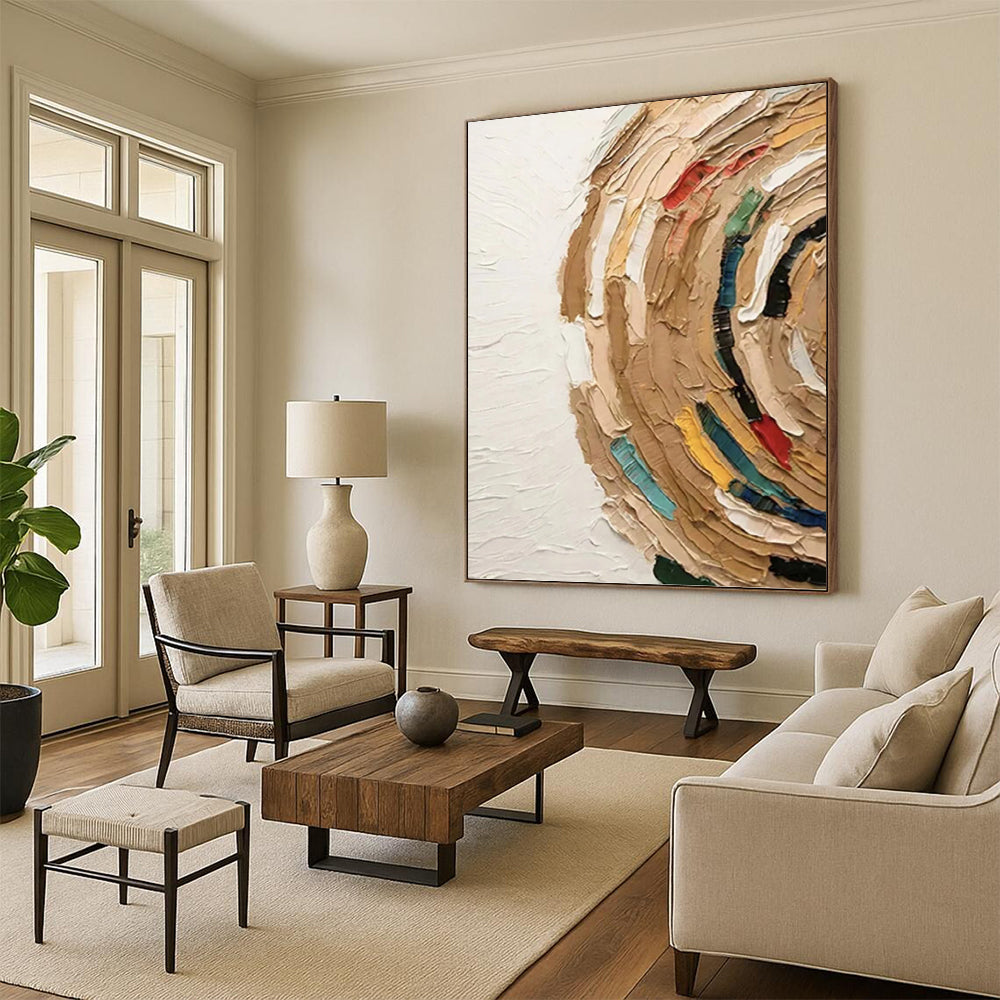 Breathtaking Hand - Crafted Textured Canvas Art for Hotel Lobby & Living Room DKH1118