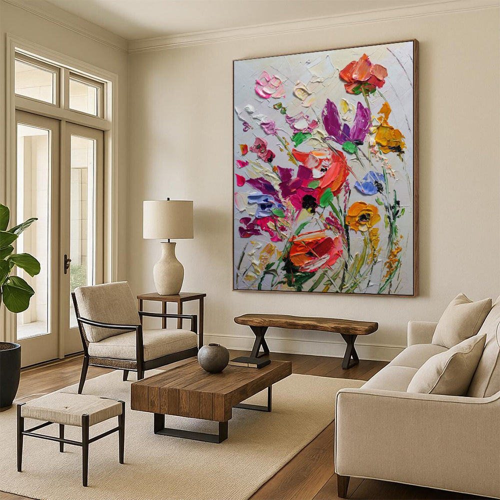 Large Custom Abstract Paintings: Hand-Painted Textures for Bar & Hotel DTP265