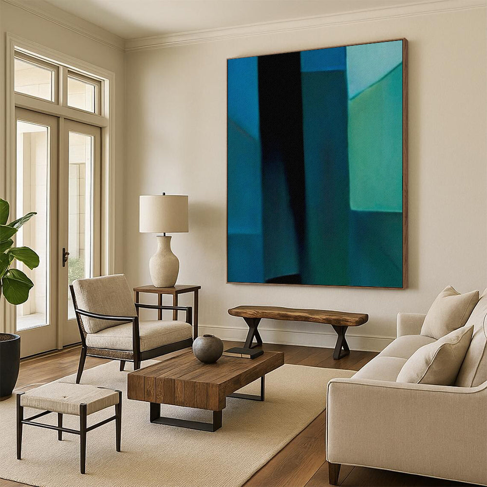 Enormous-Sized Hand-Painted Abstract Installations for Living Room & Home Library LargeART2256