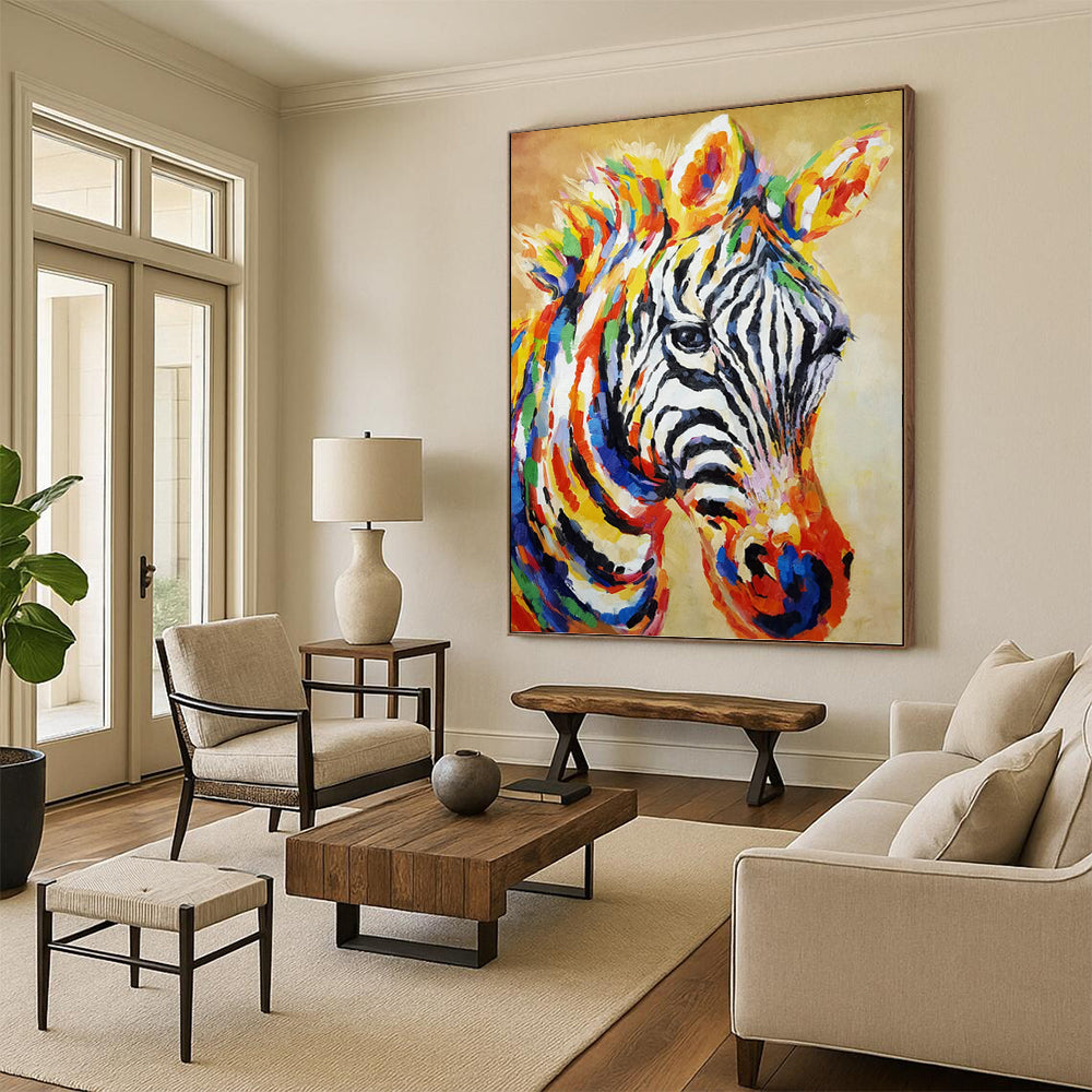 Large - Format Hand - Painted Custom Abstract Painting (with Individualistic Textures), for Decorating Office and Hallway DKH1442