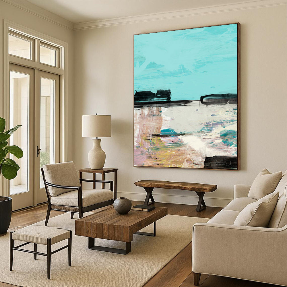 Custom Abstract Paintings: Big Sizes, Hand-Painted Textures for a Modern Look DTP197