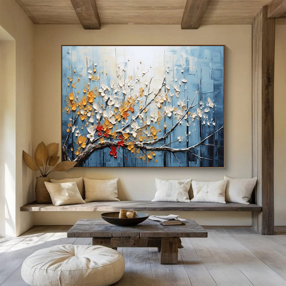 Textured Floral Abstract: A 3D Celebration of Spring DLZ160