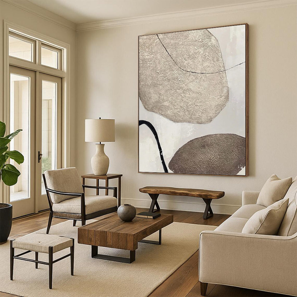 Exclusive Designer - Made Hand - Crafted Textured Canvas Abstract for Hallway & Entryway DKH1121