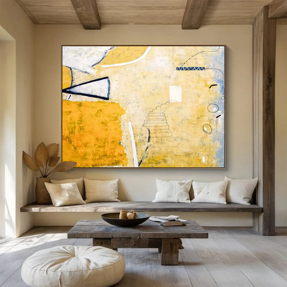 Large - Sized Hand - Painted Abstract Art for Bar & Entryway DKH562