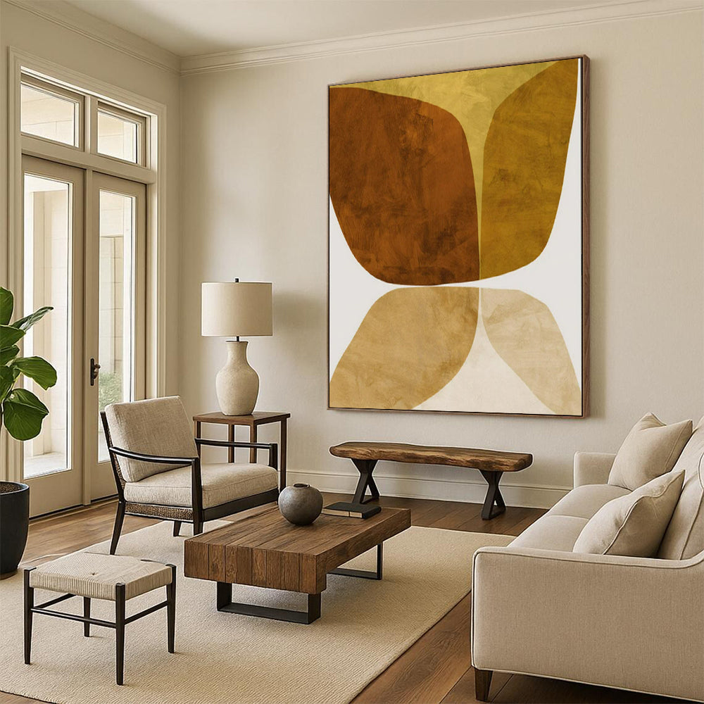 Gigantic-Sized Hand-Painted Abstract Wall Mural for Living Room & Entryway LargeART2310