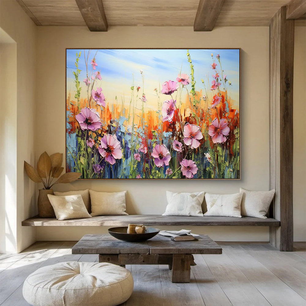 Elegant Large Abstract Mural with Subtle Texture for Living Room & Dining Room DKH903