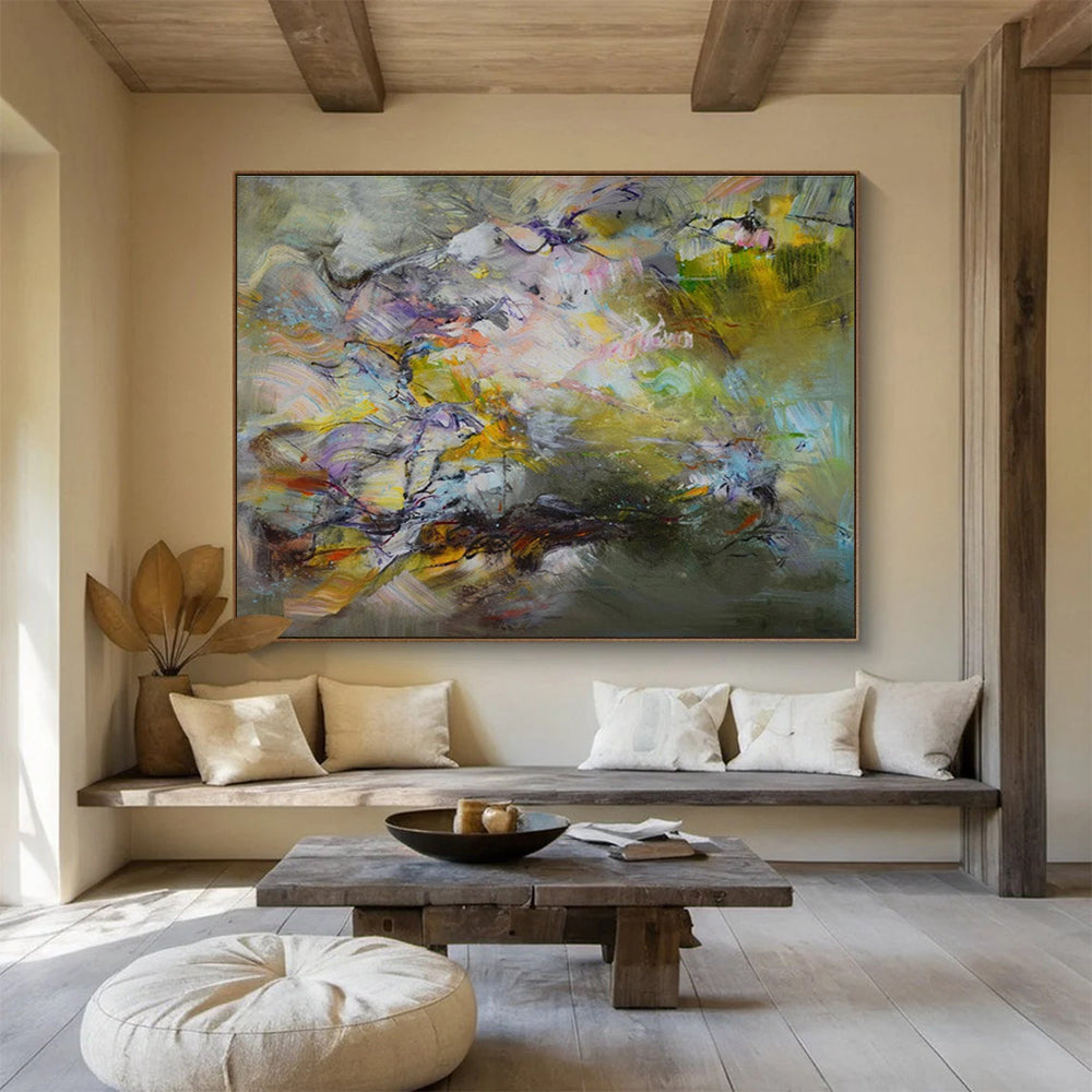 Vast Hand - Painted Textured Abstract Wall Art for Interior Focal Point DKH658