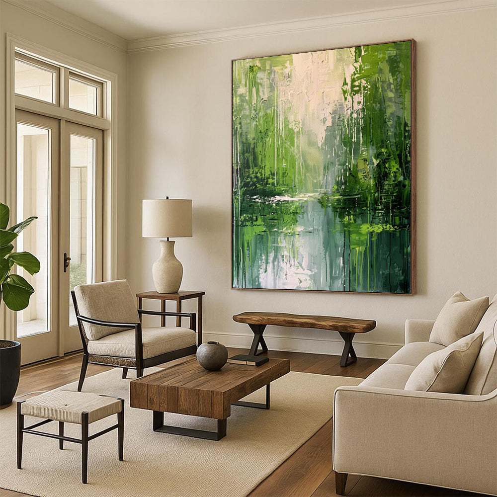 Oversized Hand - Painted Textured Custom Abstract Painting for Bedroom and Office DTP002