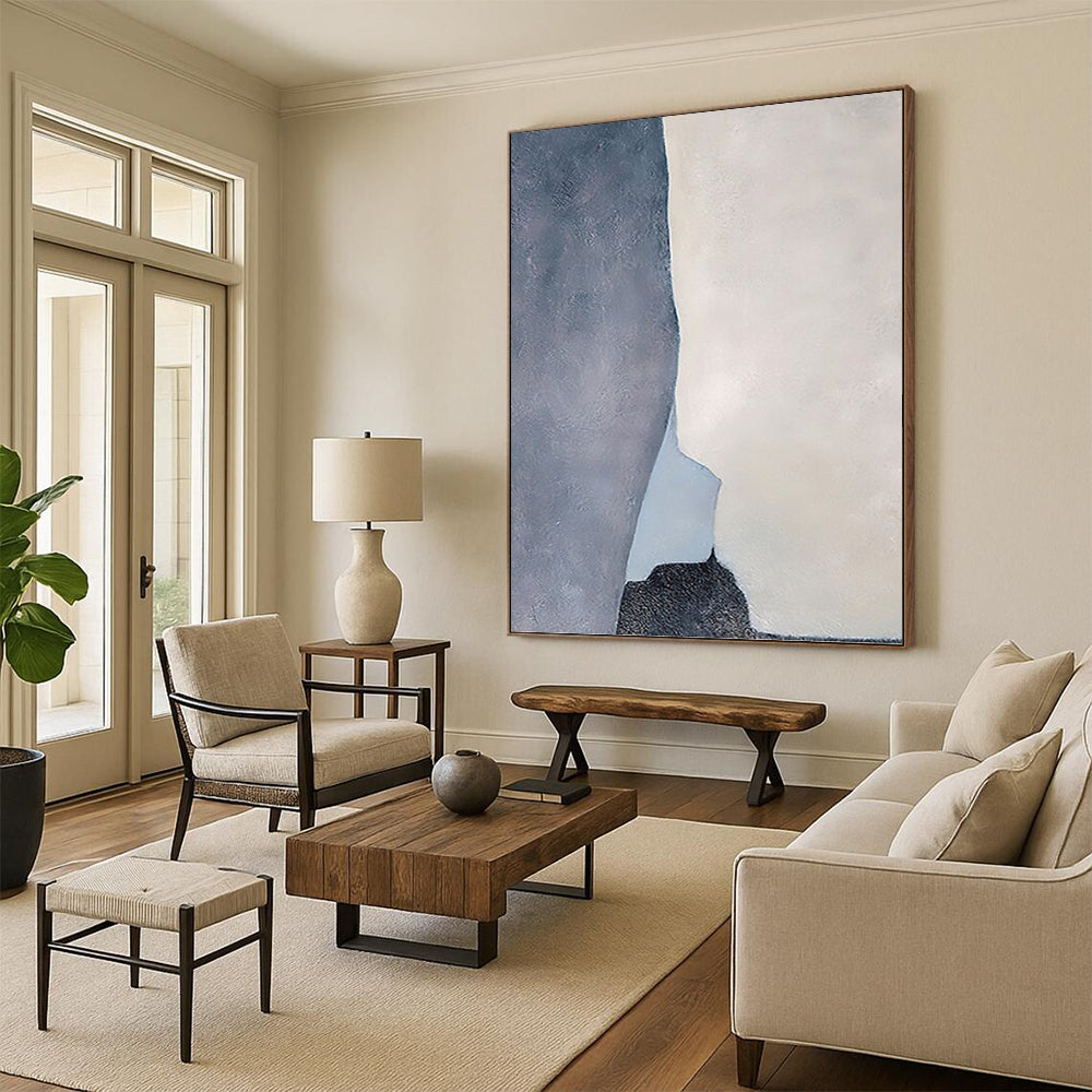 Titanic - Scale Vertical Hand - Painted Custom Abstract Saga (with Layered Textures), for Bedroom and Living Room DKH1539