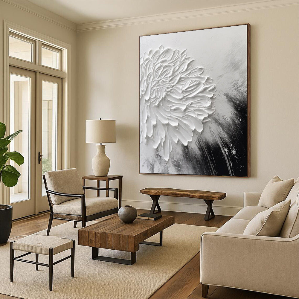 Large-Scale Textured Abstract Wall Art for Living Room & Playroom LargeART2105