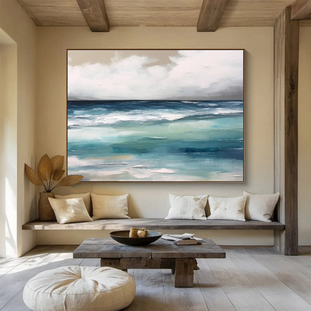 Calm Ocean Waves - Serene Bedroom Wall Art DLZ051