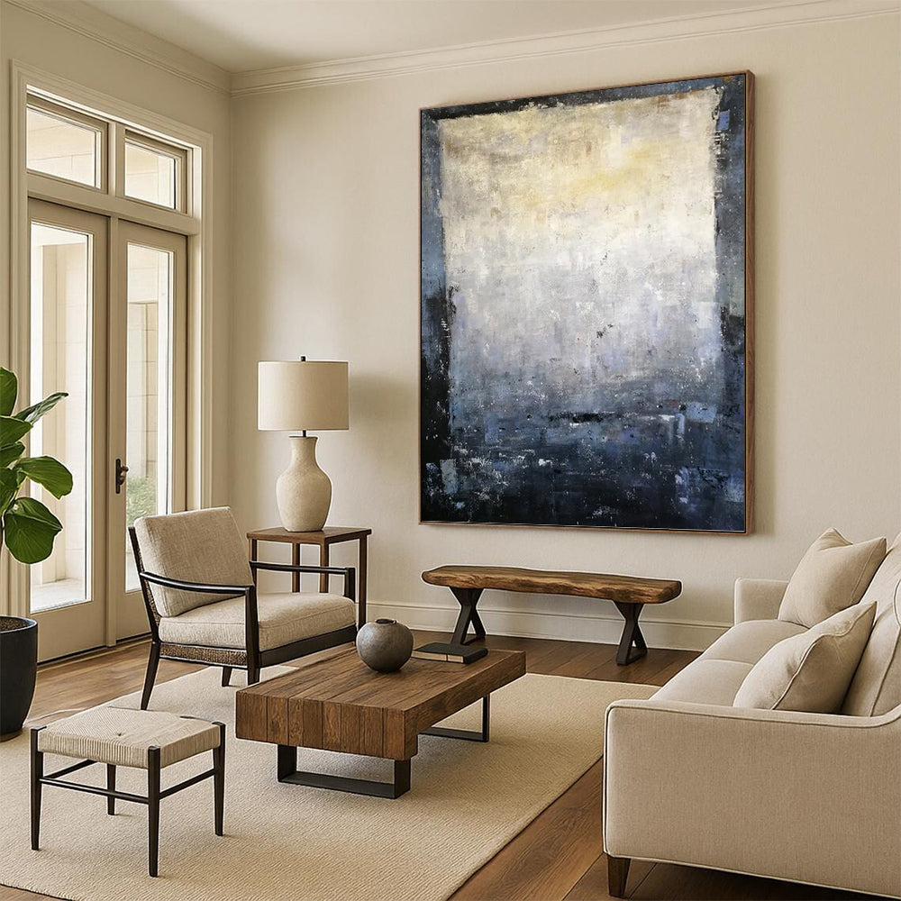 Soaring Vertical Hand - Painted Custom Abstract Gem with Volcanic Textures, Ideal for Living Room and Bar DKH1577
