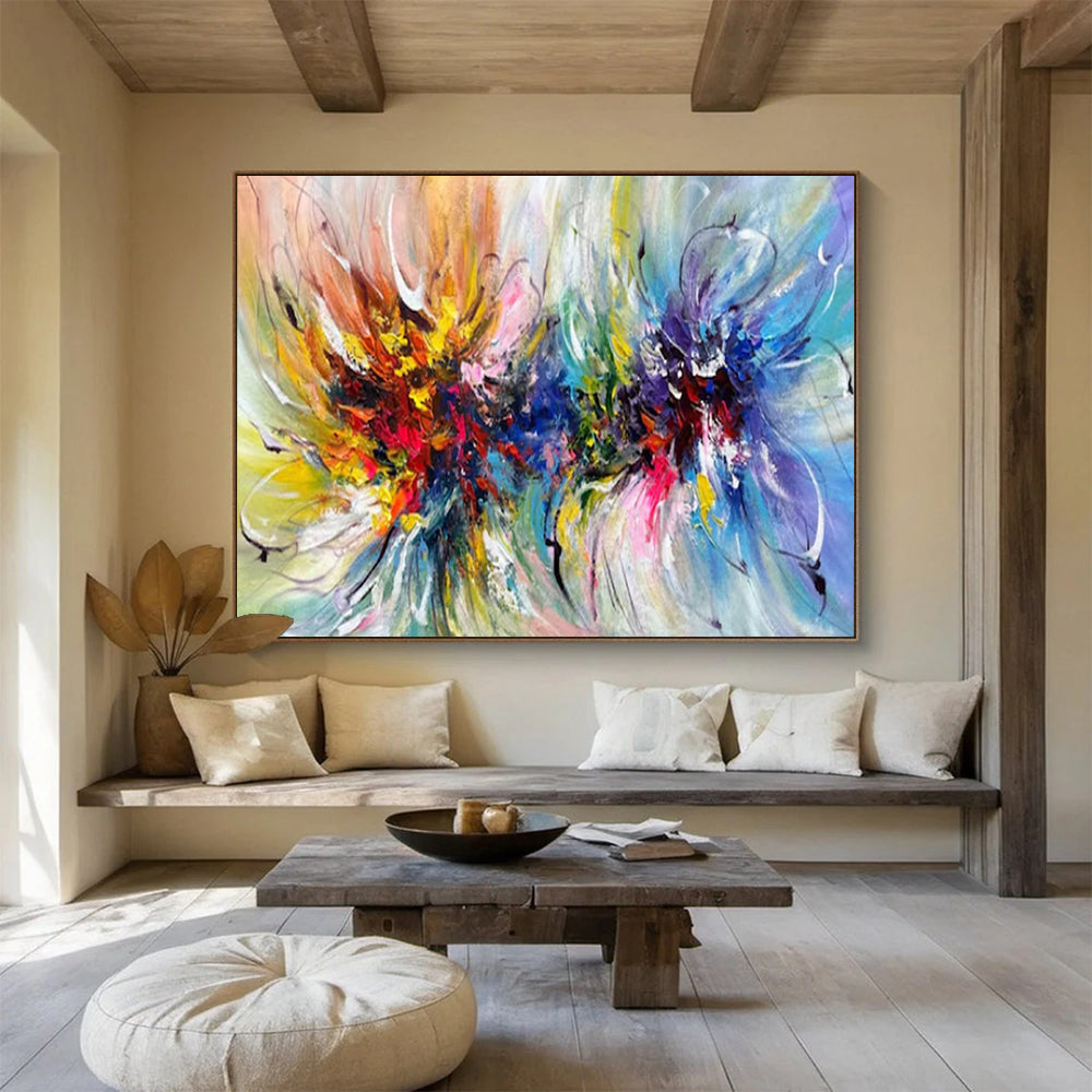 Luminous Giant Abstract Painting for Hallway & Bar LargeART1776