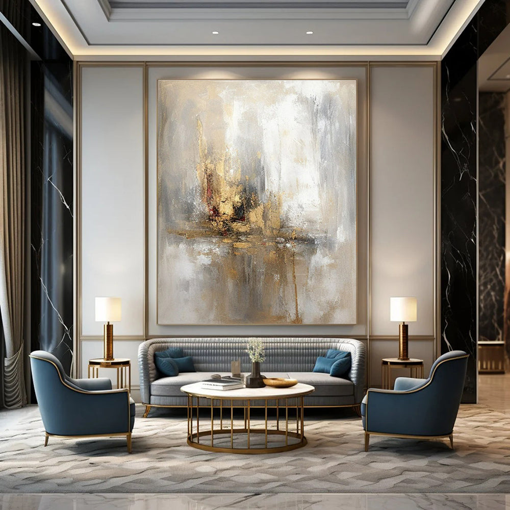 Custom Hand-Painted Abstract Art for Dining Room & Entryway LargeART1463
