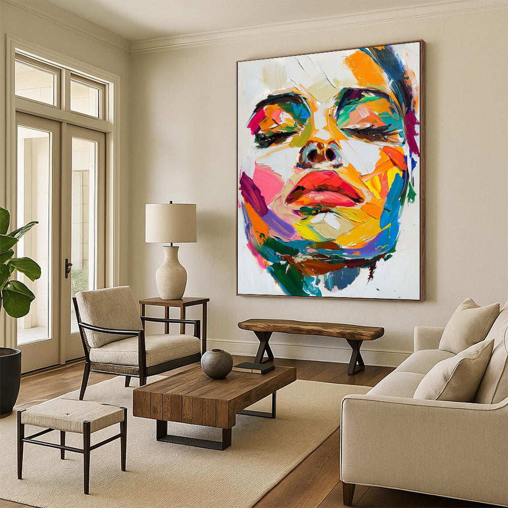 Lunar Labyrinth: Stupendous Hand - Painted Custom Abstract Art for Living Room and Hotel DTP090