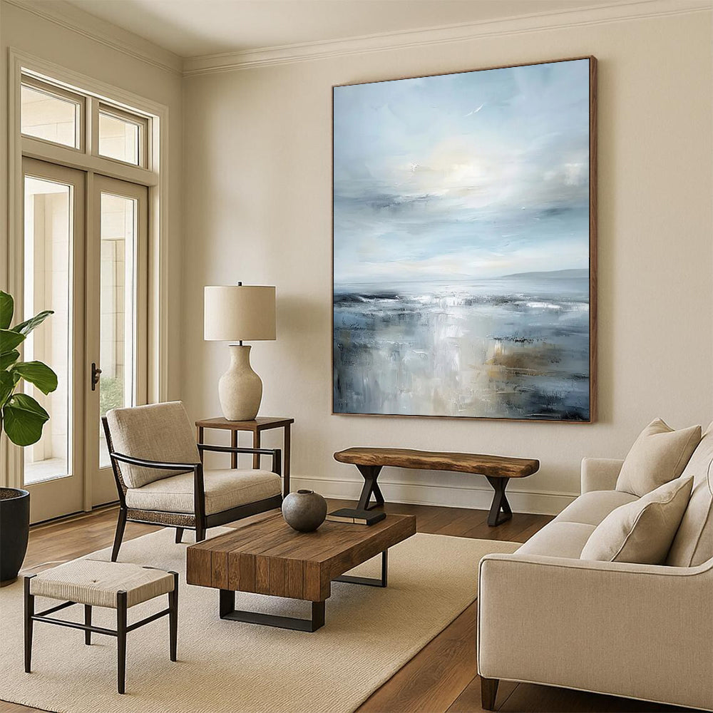 Titanic - Dimensioned Hand - Painted Textured Custom Abstract Creation for Hallway and Hotel DTP059