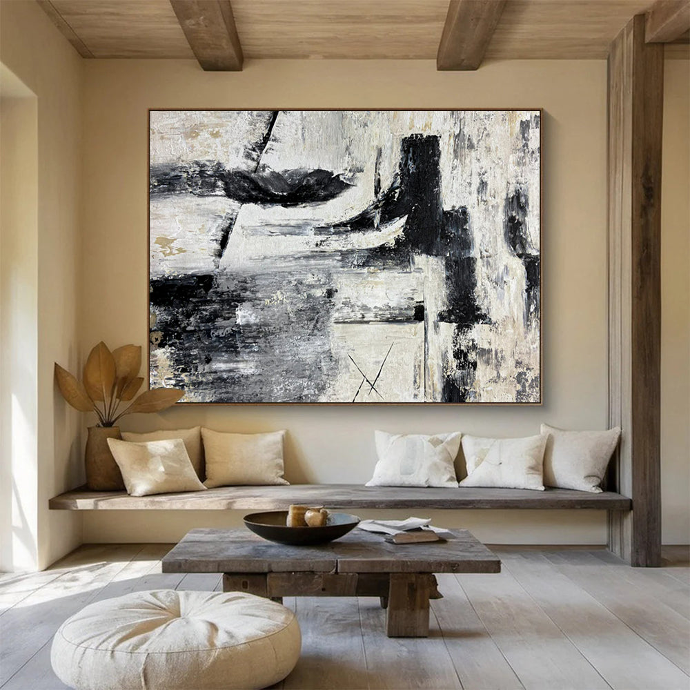 Striking Giant Abstract Painting for Hallway & Bar LargeART1692