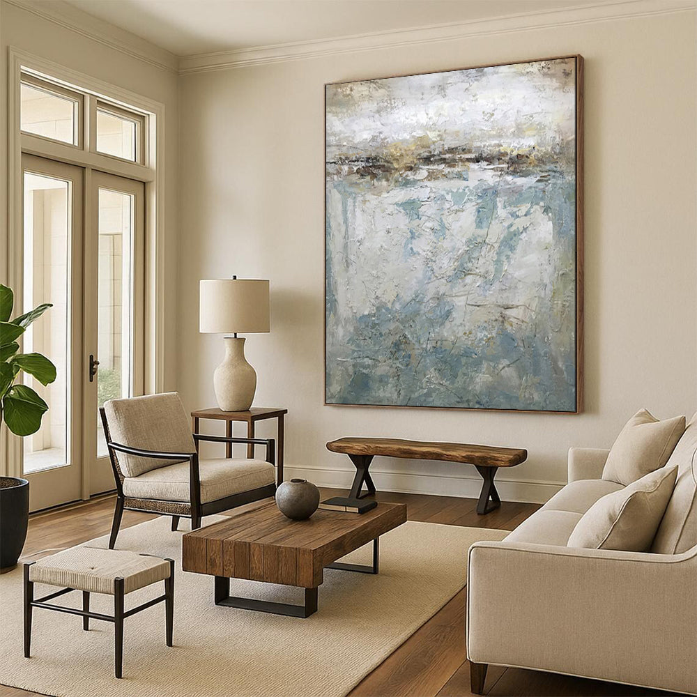 Dynamic & Expressive Hand-Painted Custom Abstract Painting for Bar & Entryway LargeART1972