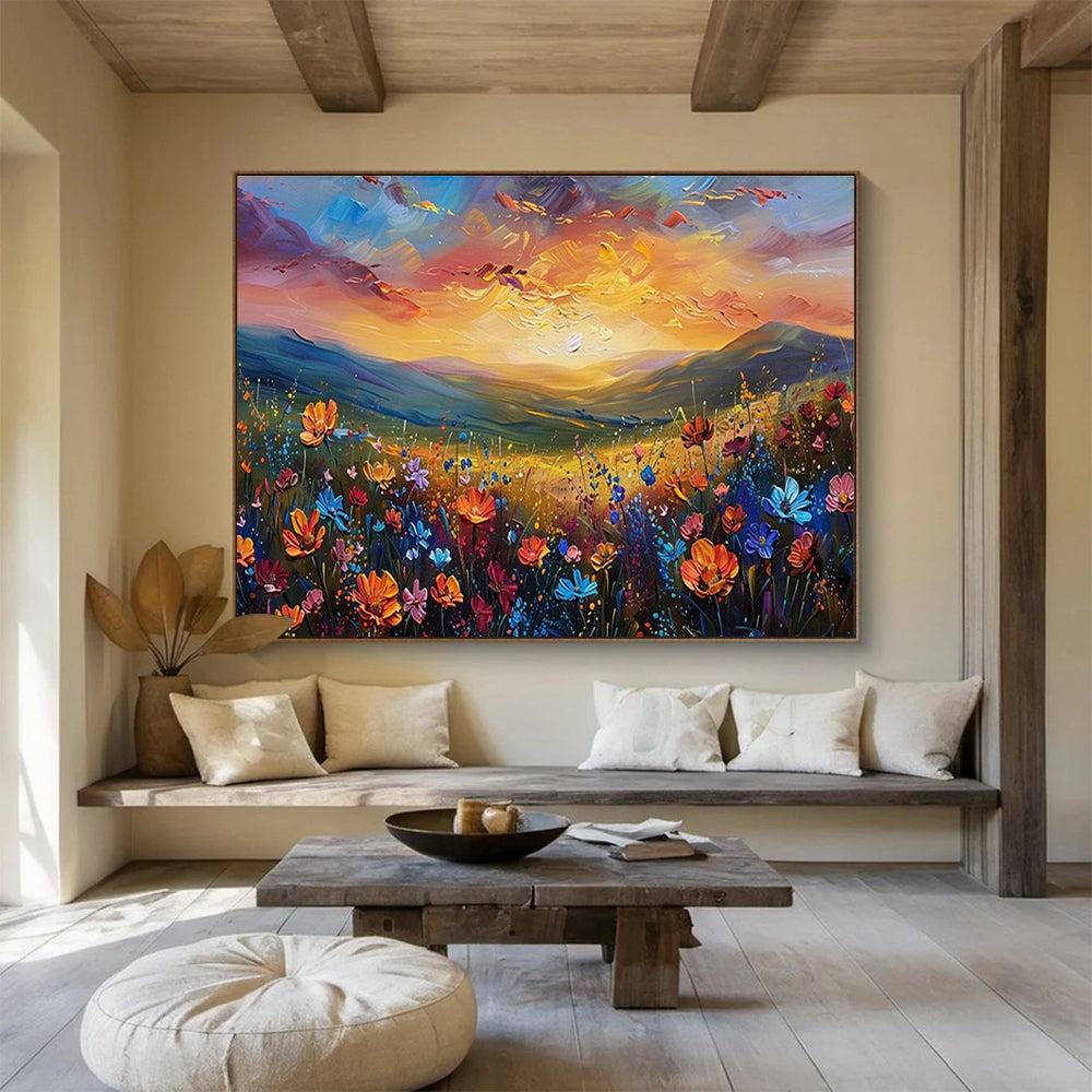 Accentuating Original Large - Sized Textured Hand - Painted Abstract Painting for Emphasized Spaces DKH837