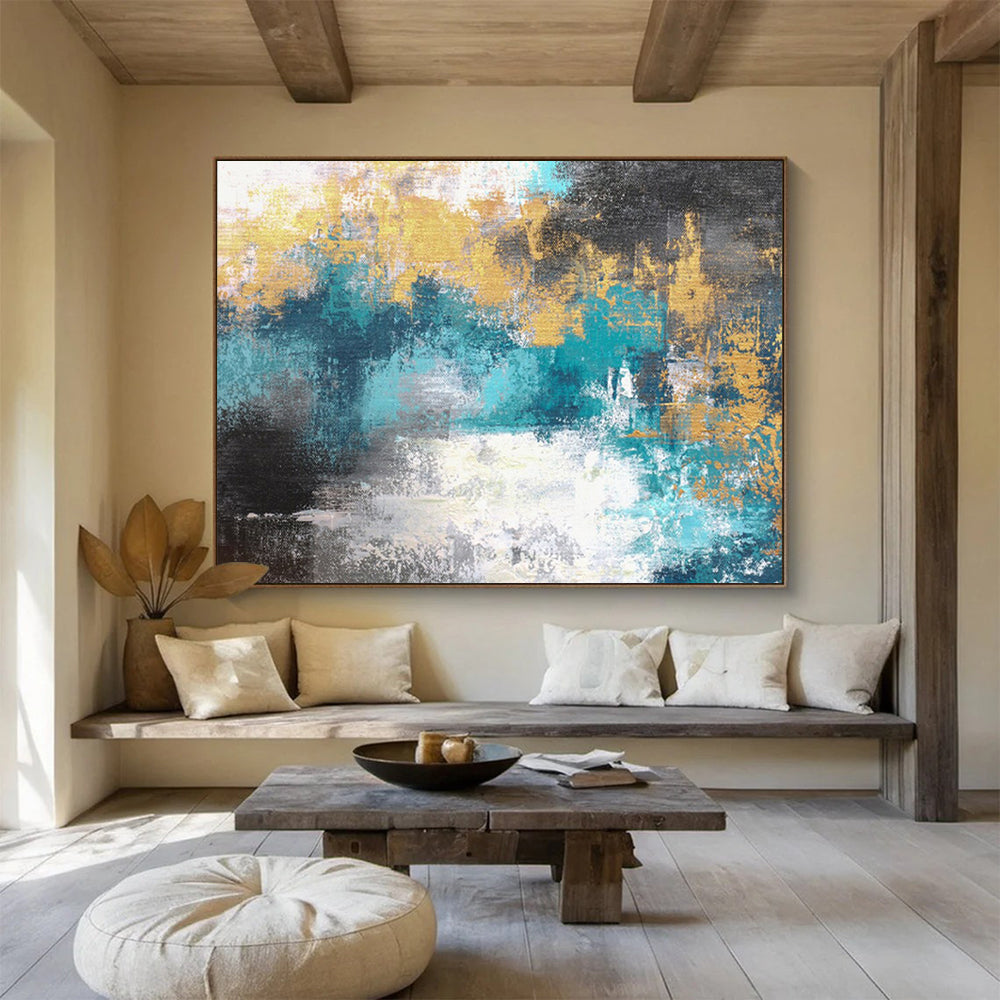 Big Custom - Made Abstract Canvas for Dining Room DKH004