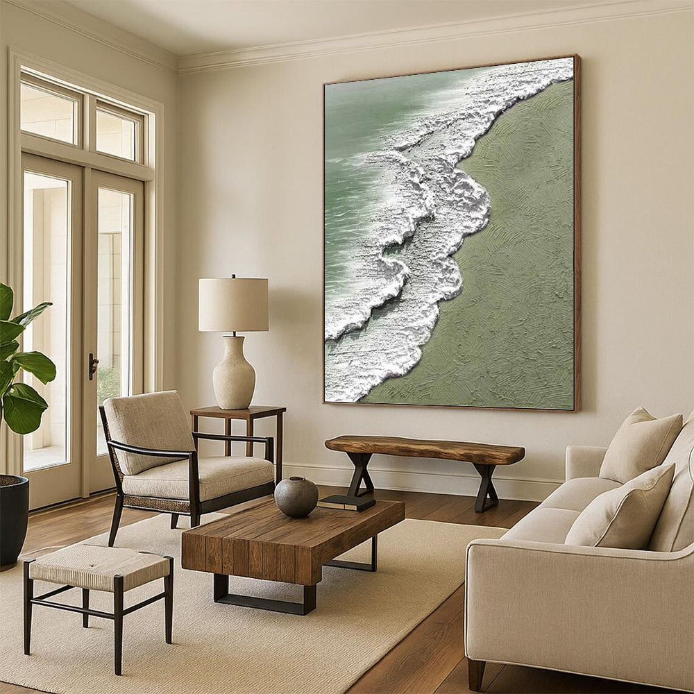 Large - Scale Hand - Painted Textured Abstract for Office & Bedroom DKH1200