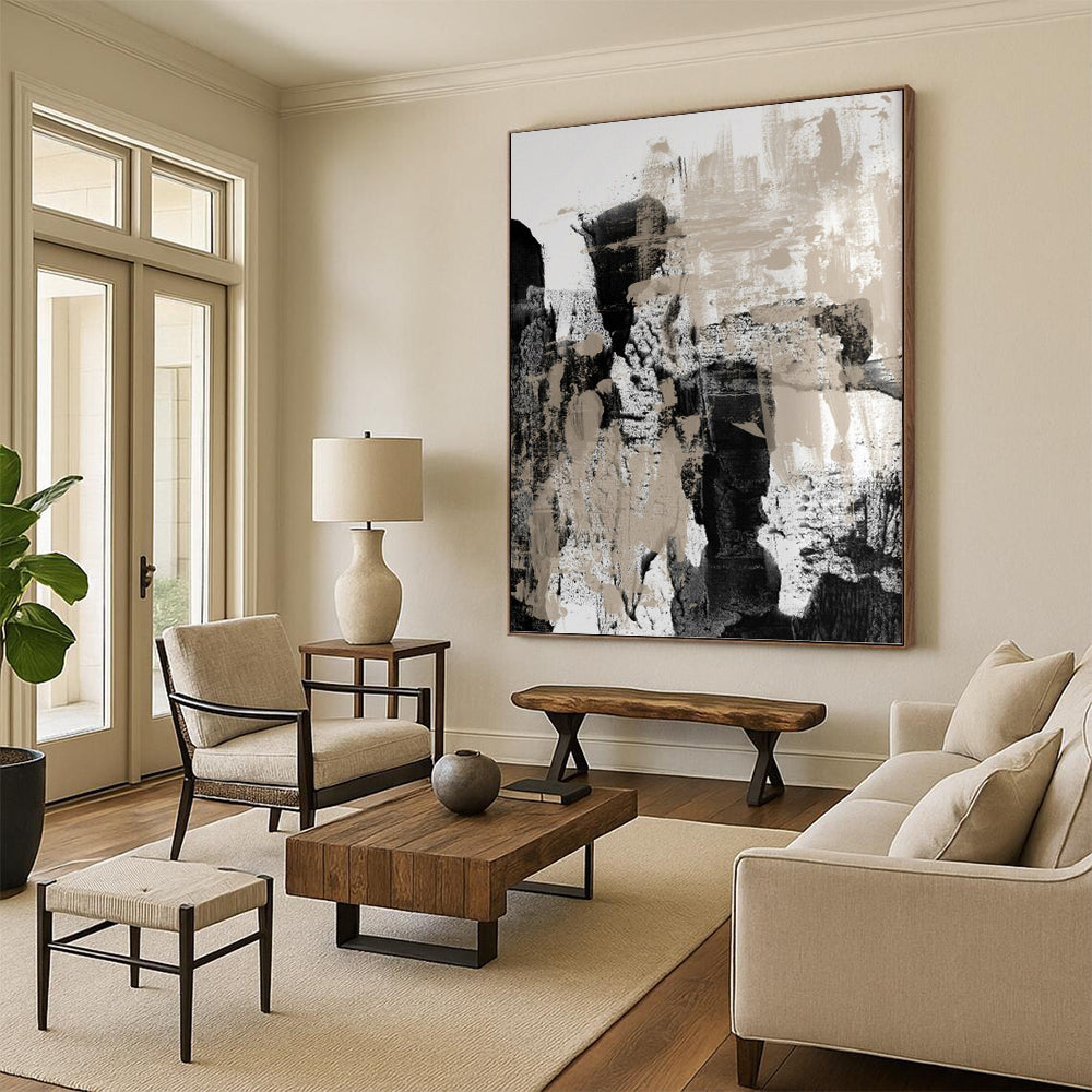 Softly Textured Abstract Wall Art for Dining Room & Entryway DKH0966