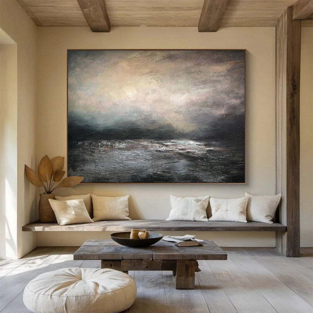 Hand - Crafted Large Textured Abstract Wall Mural for Elegant Touches DKH781