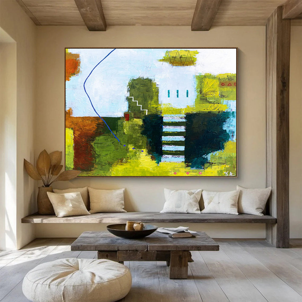 Colossal Hand - Painted Abstract Wall Mural for Office & Living Room DKH561
