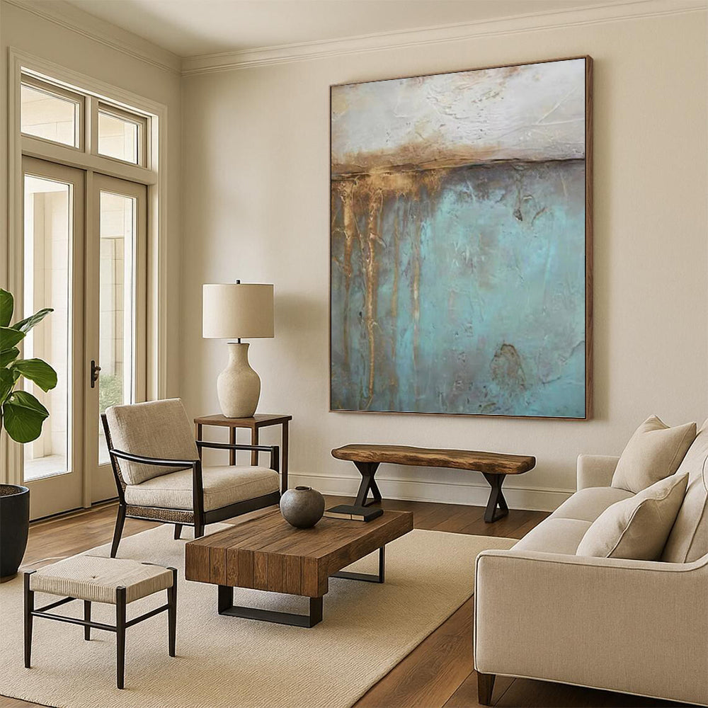 Immense Hand - Painted Textured Abstract Canvas for Office & Entryway DKH1191