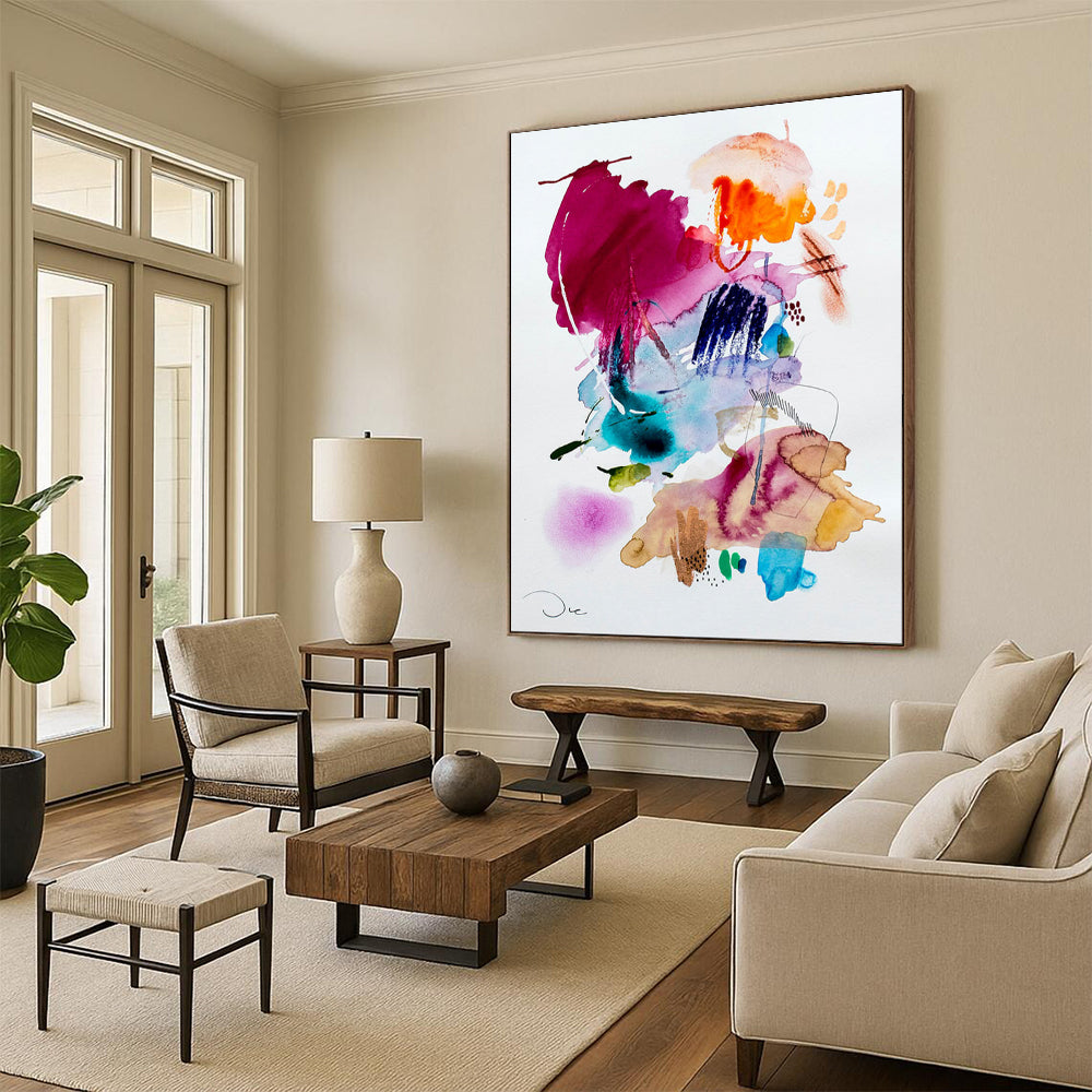 Hand-Painted Bespoke Abstract Art for Dining Room & Hallway LargeART1819