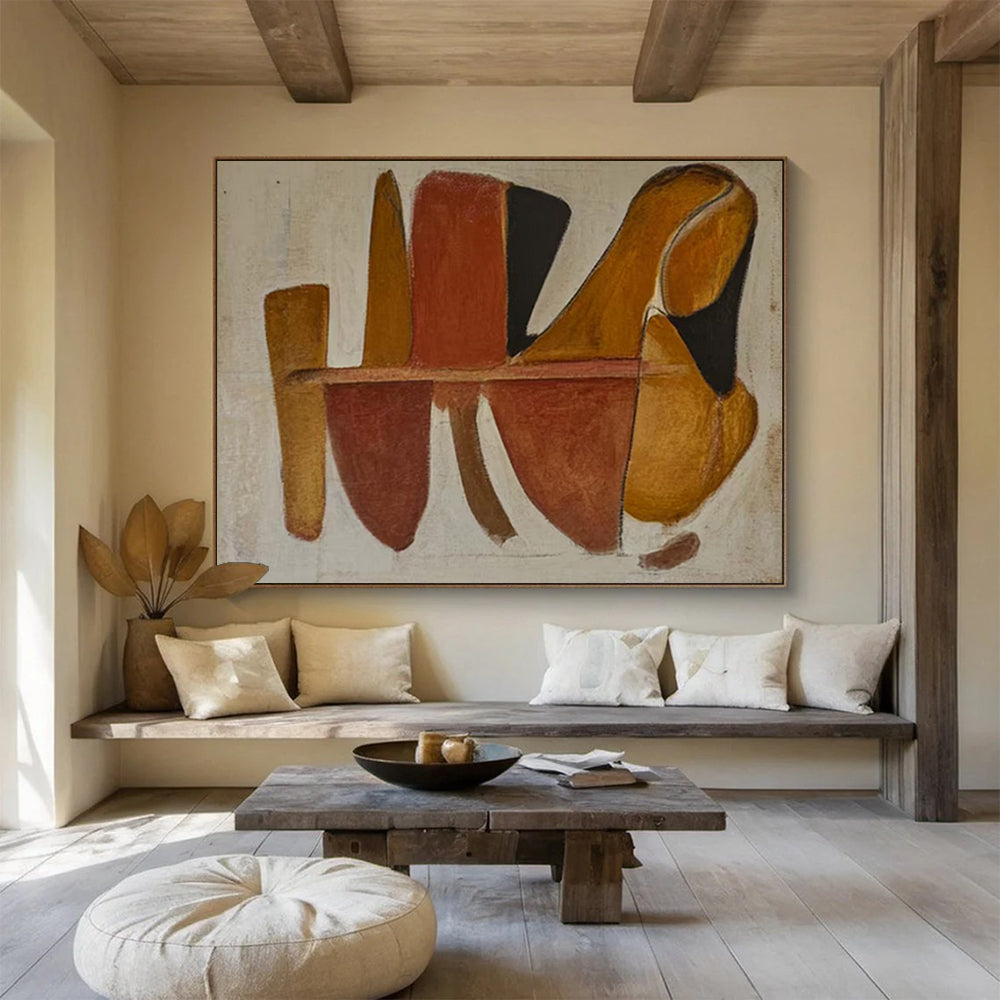 Giant-Scale Hand-Painted Abstract Canvases for Entryway & Living Room LargeART1492