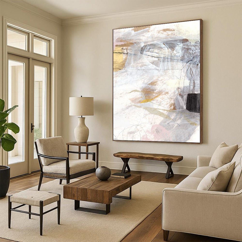 Custom Handmade Abstract Art: Big Sizes, Textured Styles for a Sophisticated Look DTP212