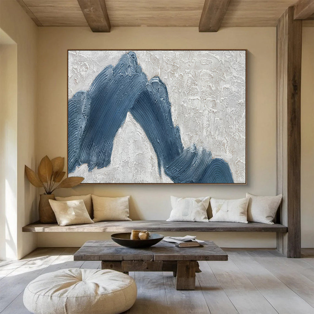 “Flaming Reverie” Giant Abstract Artwork for Living Room & Dining Room DKH214