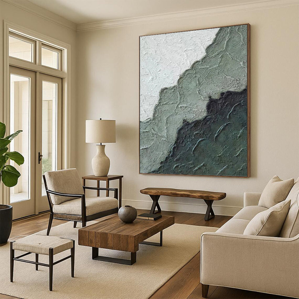 Colossal Hand - Painted Textured Abstract Canvas for Ballroom & Event Hall DKH1212